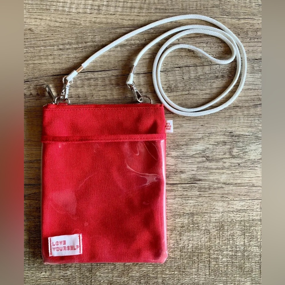 BTS Red Mini Crossbody Bag Love Yourself Tour Official Merchandise